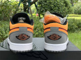Authentic Air Jordan 1 Low Light Graphite/Vivid Orange