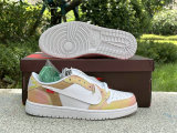 Authentic Air Jordan 1 Low Rainbow/White/Apricot
