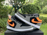 Authentic Air Jordan 1 Low Light Graphite/Vivid Orange
