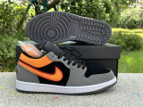 Authentic Air Jordan 1 Low Light Graphite/Vivid Orange