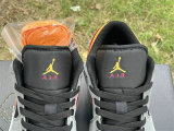 Authentic Air Jordan 1 Low Light Graphite/Vivid Orange