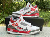 Authentic Air Jordan 3 “Fire Red” (DIY Love)