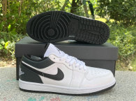 Authentic Air Jordan 1 Low White/Black