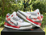 Authentic Air Jordan 3 “Fire Red” (DIY Love)