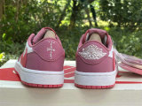 Authentic Travis Scott x Air Jordan 1 Low White/Pink Barb