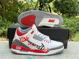 Authentic Air Jordan 3 “Fire Red” (DIY Love)