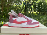 Authentic Travis Scott x Air Jordan 1 Low White/Pink Barb