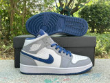 Authentic Air Jordan 1 Mid GS True Blue