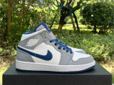 Authentic Air Jordan 1 Mid True Blue
