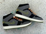 Authentic Air Jordan 1 Mid Grey/Green