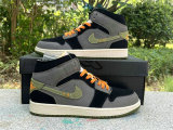 Authentic Air Jordan 1 Mid Grey/Green