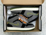 Authentic Air Jordan 1 Mid Grey/Green