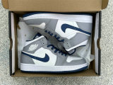 Authentic Air Jordan 1 Mid True Blue