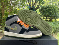 Authentic Air Jordan 1 Mid Grey/Green Authentic Air Jordan 1 Mid Grey/Green