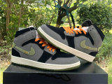 Authentic Air Jordan 1 Mid Grey/Green
