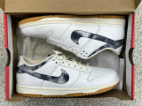Authentic Nike Dunk Low White/Noir/Rouge