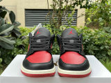 Authentic Air Jordan 1 Low Black/Gym Red-Sail
