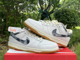 Authentic Nike Dunk Low White/Noir/Rouge