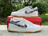 Authentic Nike Dunk Low White/Noir/Rouge