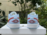 Authentic Air Jordan 1 Low GS White/Blue/Red