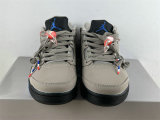 Authentic PSG x Air Jordan 5 Low GS Pumice/Black/Game Royal-Bright Crimson