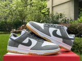 Authentic Nike Dunk Low White/Dark Grey