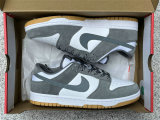 Authentic Nike Dunk Low White/Dark Grey