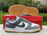 Authentic Nike Dunk Low White/Dark Grey