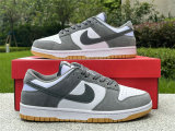 Authentic Nike Dunk Low White/Dark Grey