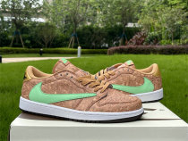 Authentic Travis Scott x Air Jordan 1 Low GS Palmier/Noir/Blanc