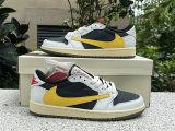 Authentic Travis Scott x Air Jordan 1 Low Yellow/Inverted Hook