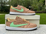 Authentic Travis Scott x Air Jordan 1 Low Palmier/Noir/Blanc