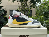 Authentic Travis Scott x Air Jordan 1 Low Yellow/Inverted Hook