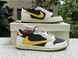 Authentic Travis Scott x Air Jordan 1 Low Yellow/Inverted Hook
