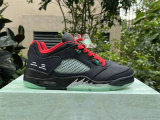 Authentic Clot x Air Jordan 5 Low Black/Silver/Red