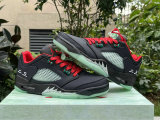 Authentic Clot x Air Jordan 5 Low Black/Silver/Red