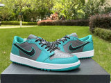 Authentic Air Jordan 1 Low Charcoal/Jade