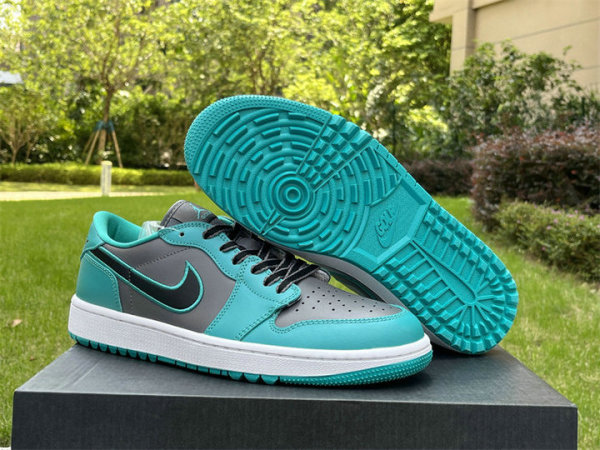 Authentic Air Jordan 1 Low Charcoal/Jade