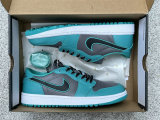 Authentic Air Jordan 1 Low Charcoal/Jade