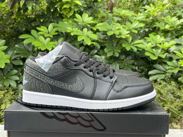 Authentic Air Jordan 1 Low GS Black Elephant