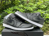 Authentic Air Jordan 1 Low Black Elephant