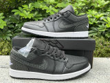 Authentic Air Jordan 1 Low Black Elephant