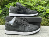 Authentic Air Jordan 1 Low Black Elephant