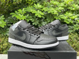 Authentic Air Jordan 1 Low Black Elephant
