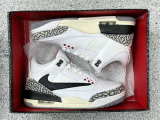 Authentic Air Jordan 3 White Cement Inverted Hook
