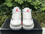 Authentic Air Jordan 3 White Cement Inverted Hook