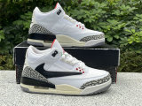 Authentic Air Jordan 3 White Cement Inverted Hook