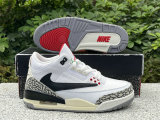 Authentic Air Jordan 3 White Cement Inverted Hook