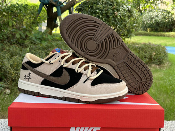 Authentic Nike Dunk Low Beige/Brown/Black