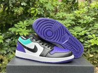 Authentic Air Jordan 1 Low Purple/Black/Gold